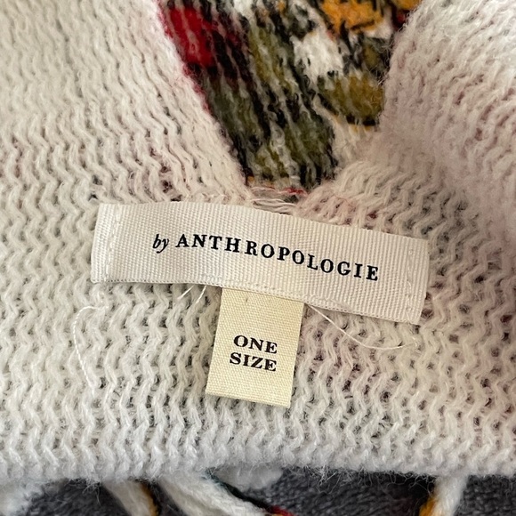 EUC Anthropologie Marseille Floral Fringed Kimono Poncho Shawl O/S Boho Western - Picture 9 of 15